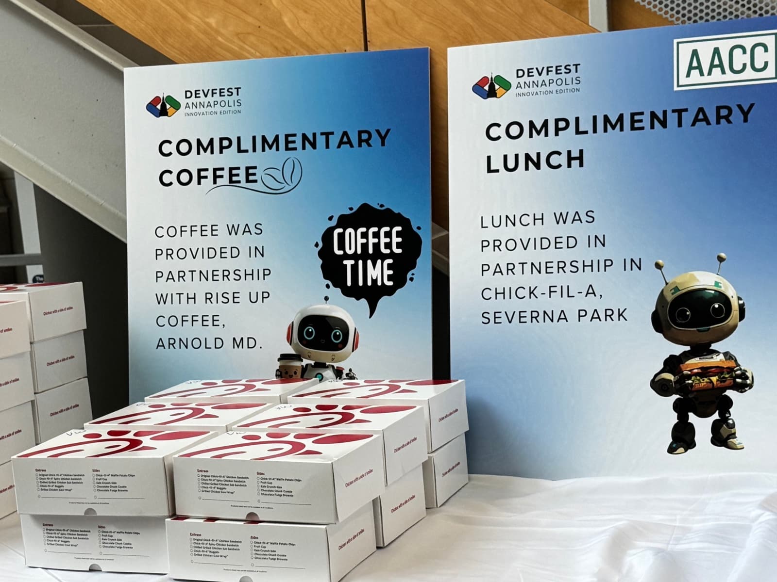 Coffee and lunch compliments of our sponsors