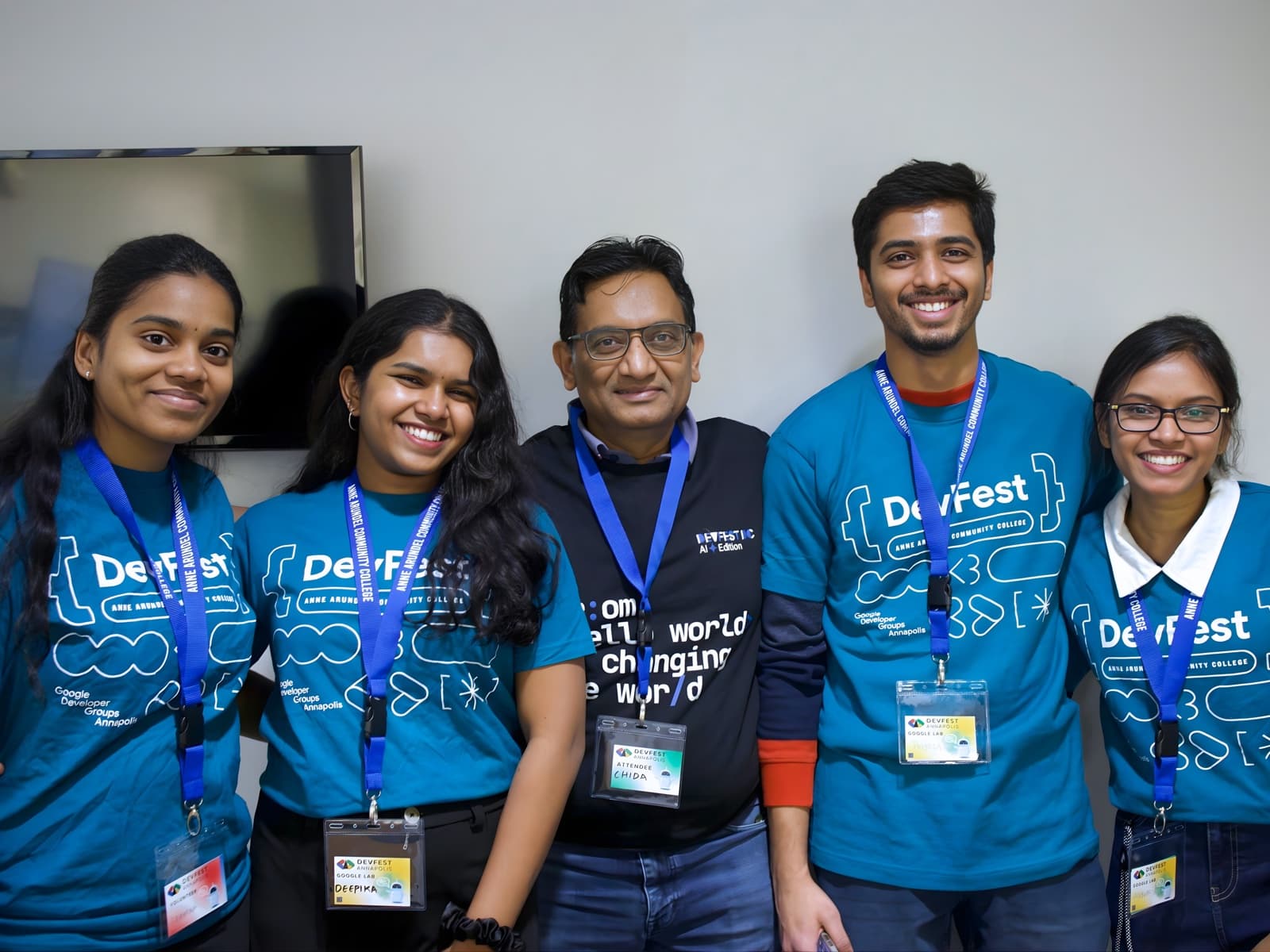 A few DevFest volunteers
