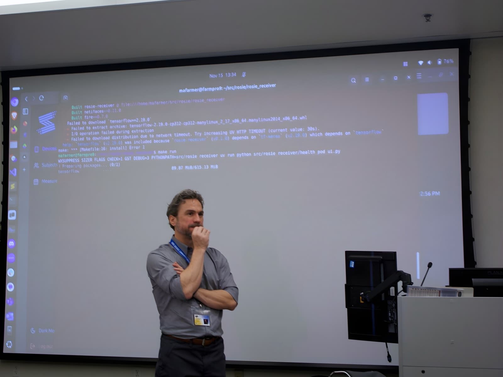 Mark Farmer gives his presentation