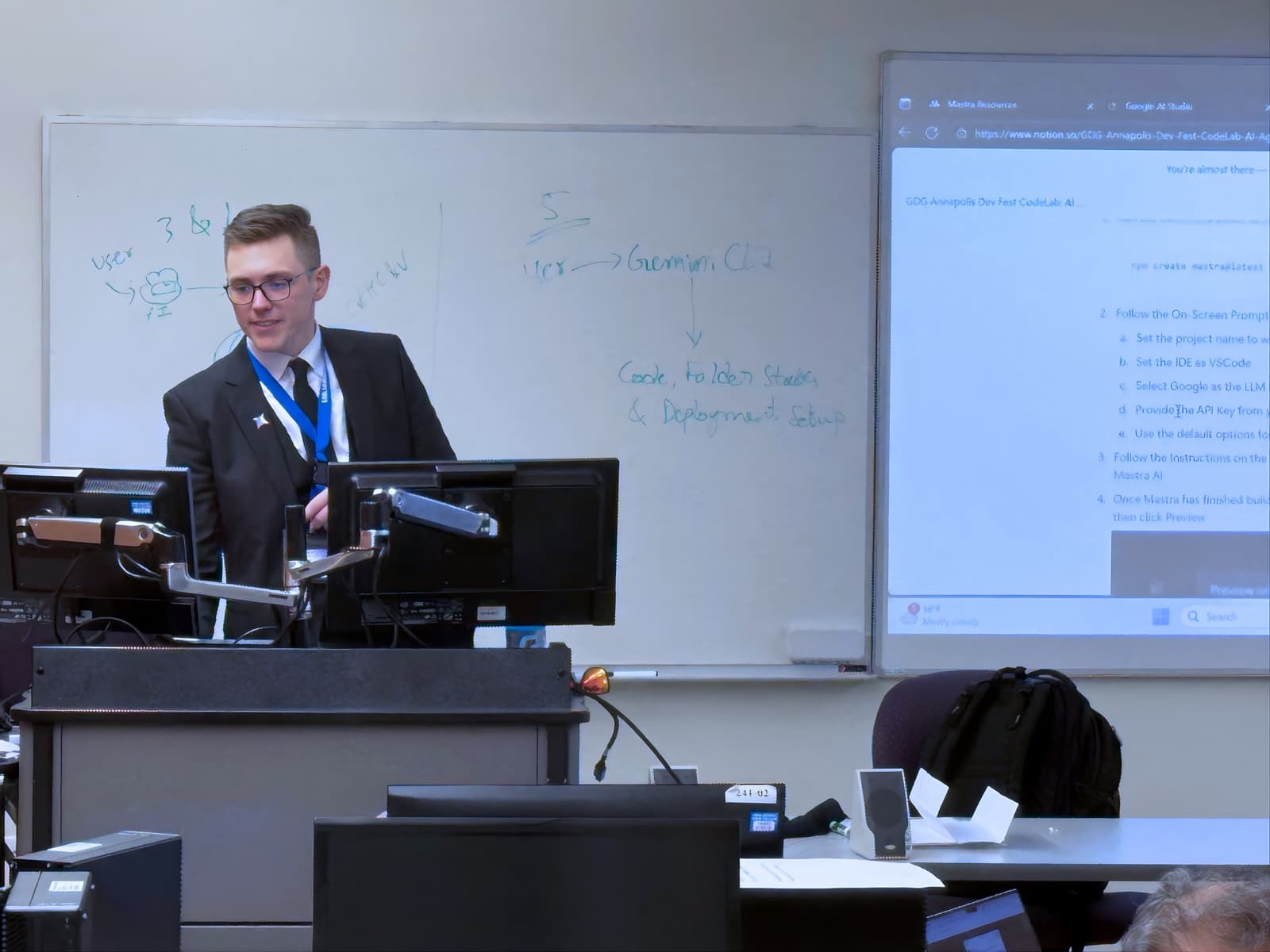 Brady Cusack gives his presentation